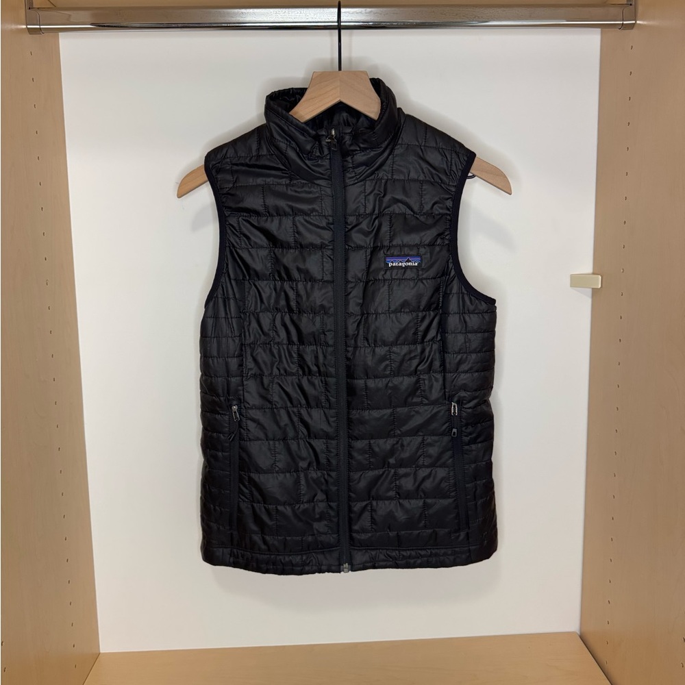 9/10 CONDITION PATAGONIA NANO PUFF VEST STY84248 BLACK WOMENS SMALL